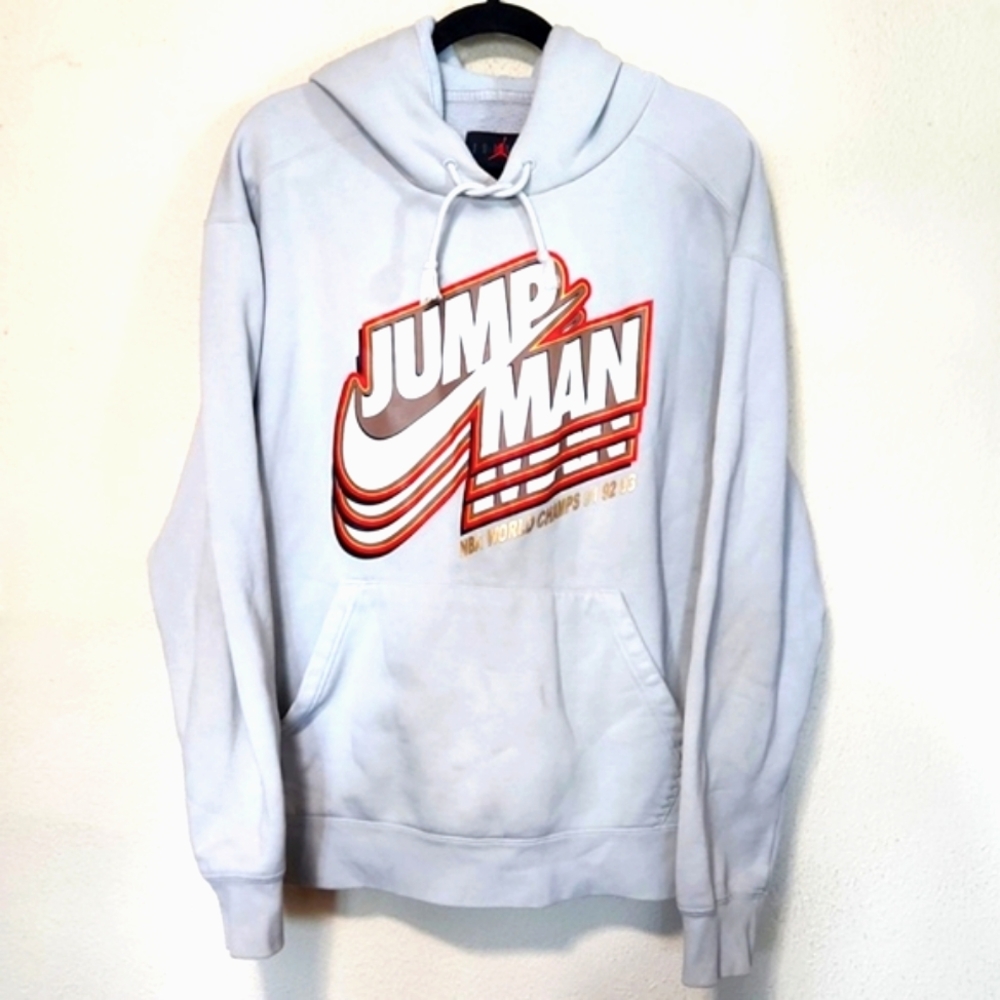 Nike Air Jordan Jump Man Fleece Hoodie NBA World Champs 91-93 Large